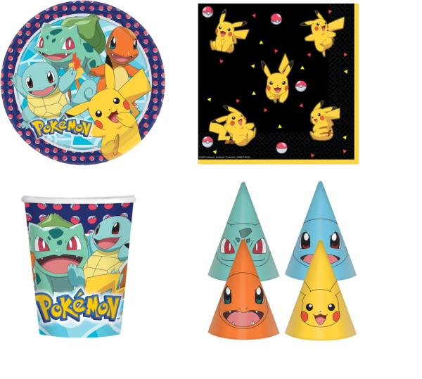 Mgs33 Kit Basic ( cde 3 ) Ensemble Pokemon Party, anniversaire enfants