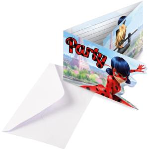 AMSCAN 8 Cartons d'invitation Party avec enveloppes Ladybug - Coloré - Taille Unique